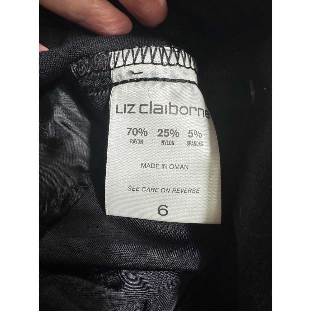 Liz Claiborne Classic‎ Skinny Ponte Casual Pants Black Size 6 New With Tags - Picture 7 of 8